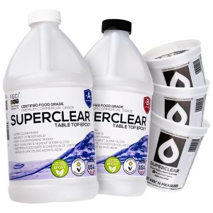 Superclear Epoxy Resin Clear Table Top Coating DIY-0
