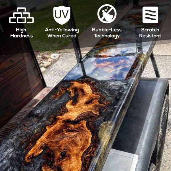 Superclear Epoxy Resin Bar Top Coating Crystal Clear Fast-2