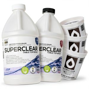Superclear Epoxy Resin Bar Top Coating Crystal Clear Non-0