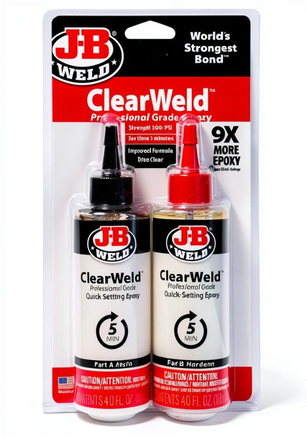 J-B Weld ClearWeld Epoxy Adhesive Strong Water Resistant-0