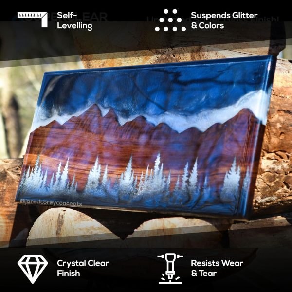 Superclear Epoxy Resin Clear Table Top Coating DIY-3