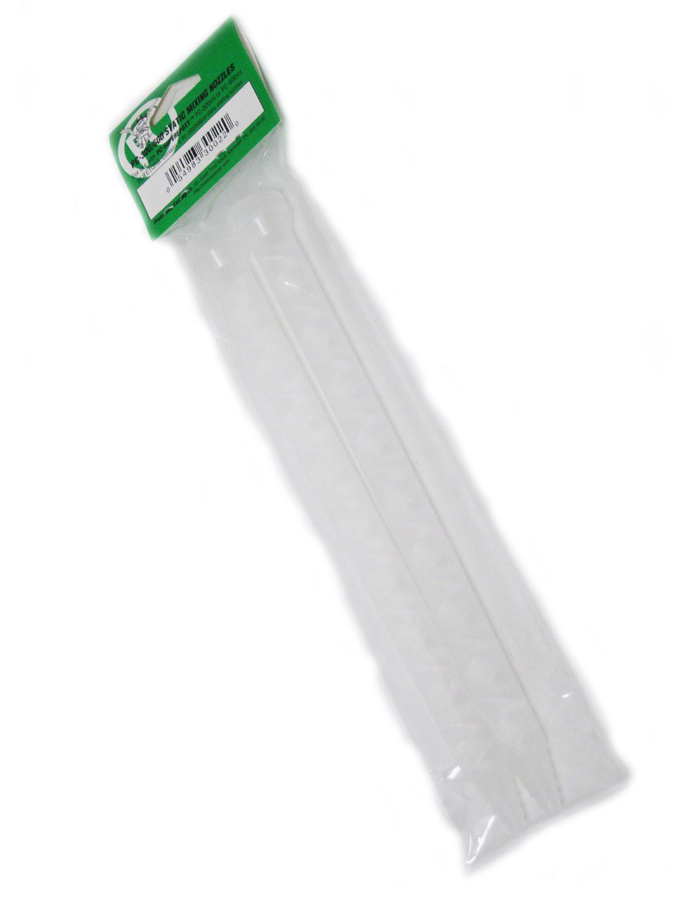 PC Products epoxy adhesive cartridge with mixing nozzle on a workbench