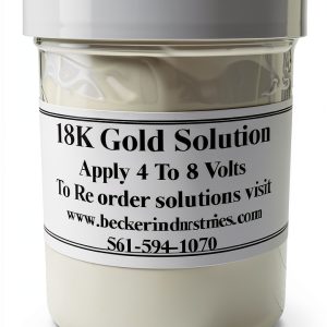 18K Gold Plating Solution 4oz by Becker Industries Electroplating-0