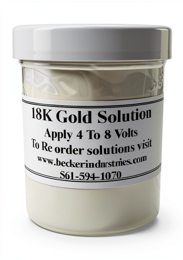 18K Gold Plating Solution 4oz by Becker Industries Electroplating-0