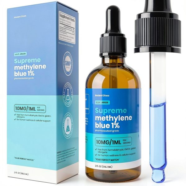 Methylene Blue USP Liquid Drops 2 FL OZ Non GMO ANCIENT DIOSA-7