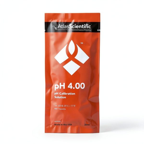 pH 4.00 Calibration Solution Atlas Scientific 25 Pouches NIST-1