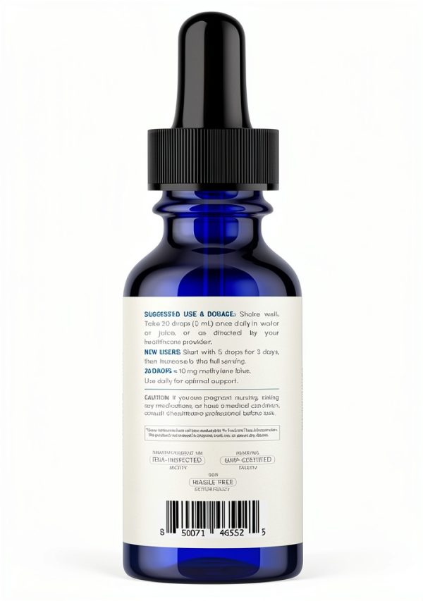 Methylene Blue Drops Pharmaceutical Grade 1% Clear Formulas 2 Fl Oz-2