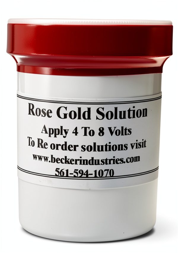 Rose Gold Plating Solution 4oz by Becker Industries Electroplating-0