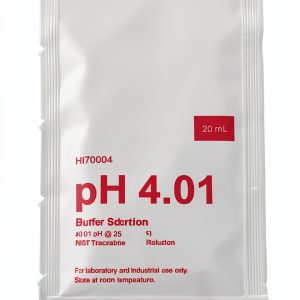 pH 4.01 Calibration Solution by Hanna Instruments 25 Pack 20ml Sachets-0