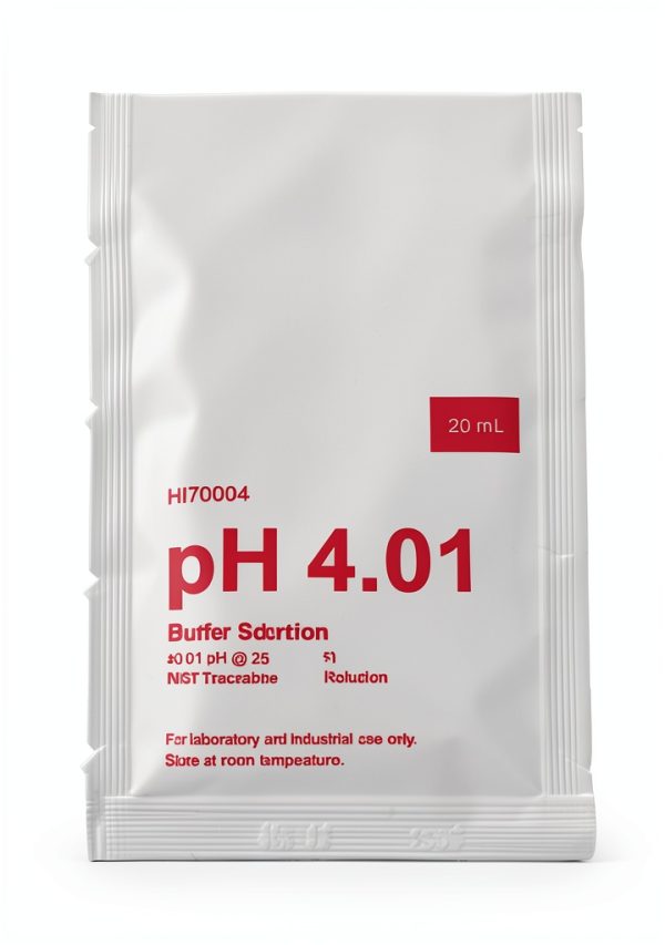 pH 4.01 Calibration Solution by Hanna Instruments 25 Pack 20ml Sachets-0