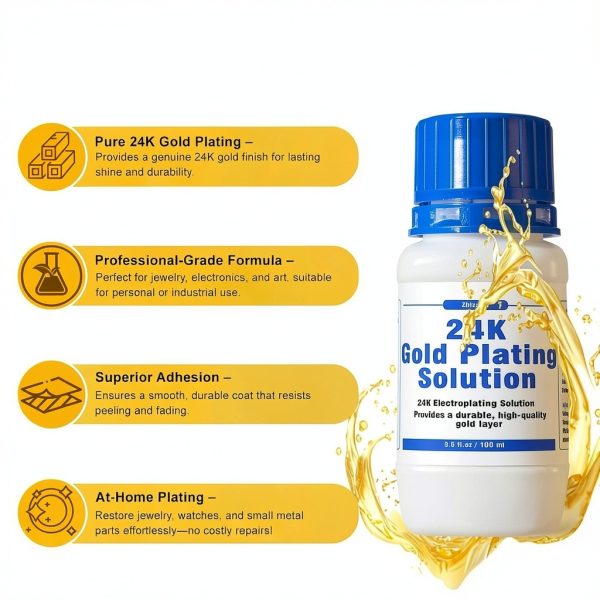 24K Gold Plating Solution by Zhizaiql High Purity Electroplating-1