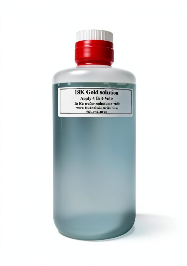 18K Gold Plating Solution by Becker Industries 8oz Electroplating Kit-0