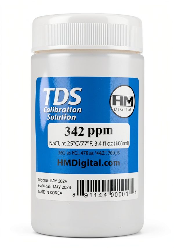 HM Digital C342 TDS Calibration Solution 342ppm 90ml Transparent Blue-1